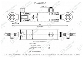 ГИДРОЦИЛИНДР РАБОЧЕГО ОРГАНА ЦГ-40.20Х80.11-01