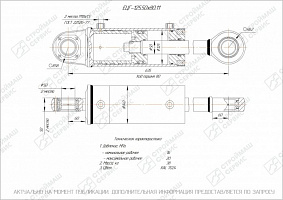 ГИДРОЦИЛИНДР РАБОЧЕГО ОРГАНА ЕЦГ-125.50Х80.11