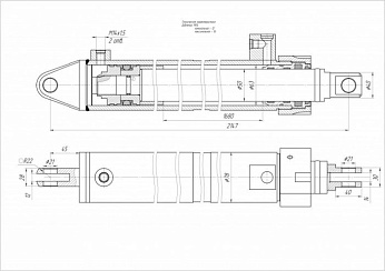 ГИДРОЦИЛИНДР ВЫДВИЖЕНИЯ ОПОР ЦГ-63.50Х1680.01