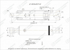 ГИДРОЦИЛИНДР РАБОЧЕГО ОРГАНА ЦГ-100.50Х250.17-02