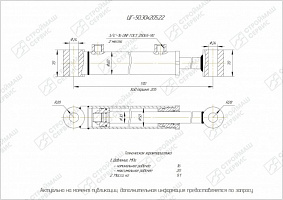 ГИДРОЦИЛИНДР РАБОЧЕГО ОРГАНА ЦГ-50.30Х205.22