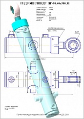 Гидроцилиндр ЦГ-80.40х500.31