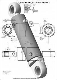Гидроцилиндр ЦГ-100.60х250.11