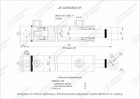 ГИДРОЦИЛИНДР РАБОЧЕГО ОРГАНА ЦГ-40.25Х400.22-01