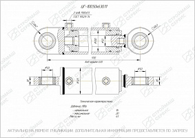 ГИДРОЦИЛИНДР РАБОЧЕГО ОРГАНА ЦГ-100.50Х630.11