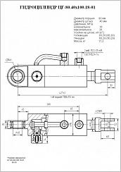 Гидроцилиндр ЦГ-80.40х100.18.01