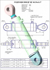 Гидроцилиндр ЦГ-80.50х250.17