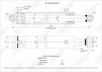 ГИДРОЦИЛИНДР РАБОЧЕГО ОРГАНА ЦГ-63.40Х770.22