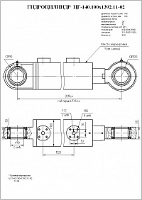 Гидроцилиндр ЦГ-140.100х1392.11-02